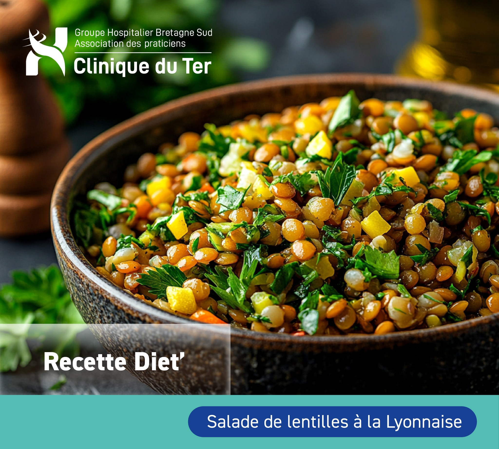 [Recette diét’] - Salade de lentilles à la Lyonnaise