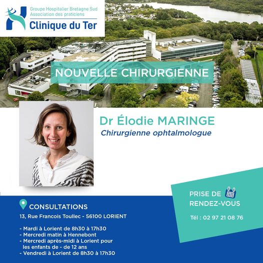 La Clinique du Ter souhaite la bienvenue au Dr MARINGE, chirurgienne ophtalmologue !
