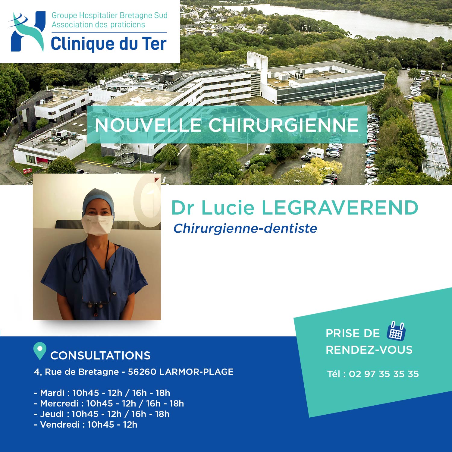 La Clinique du Ter souhaite la bienvenue au Dr. LEGRAVEREND