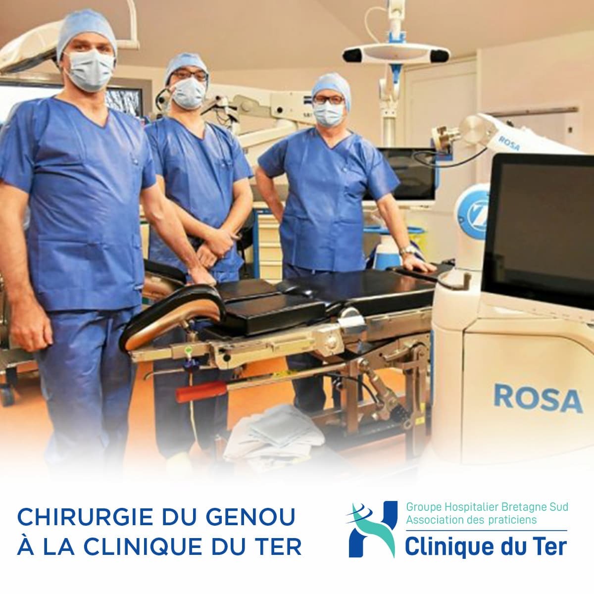 un robot pour la chirurgie du genou à la Clinique du Ter