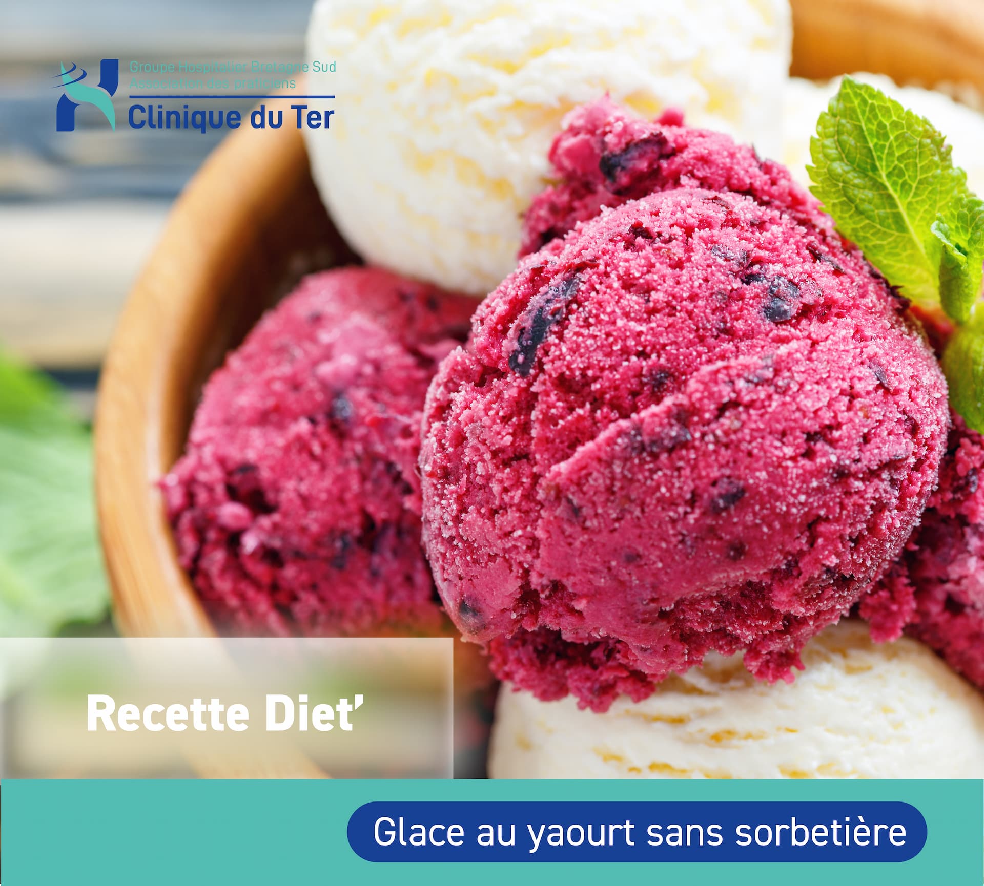 Recette diététique : Glace au yaourt sans sorbetière